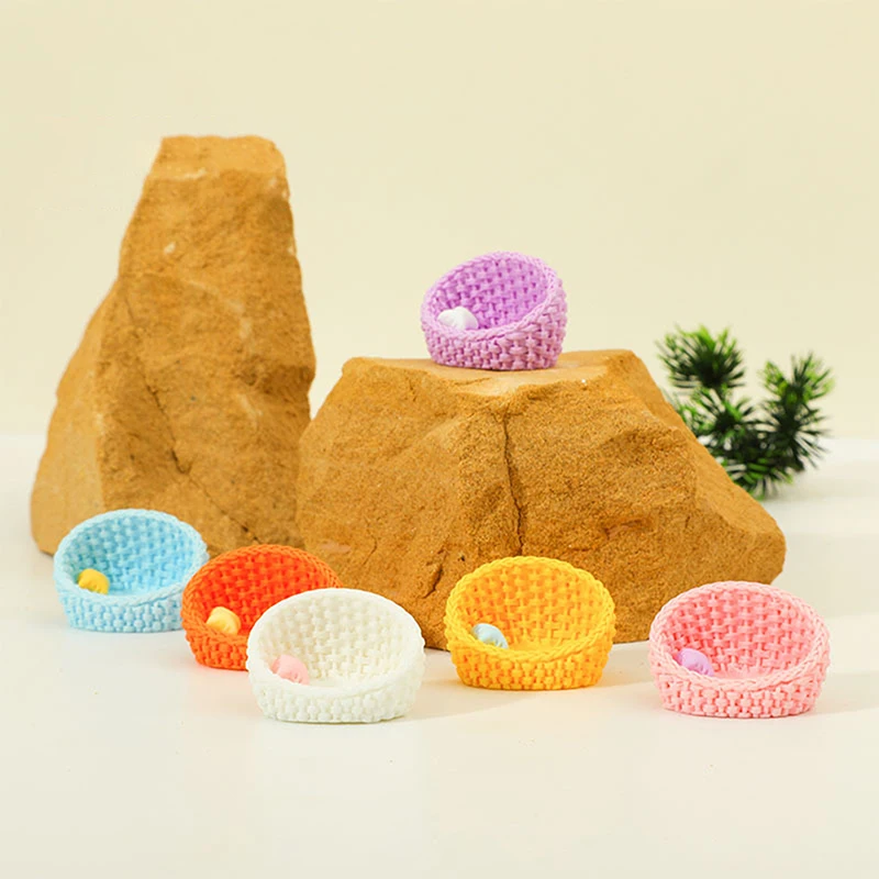 1PC Resin Simulation Cat Cute Nest Micro Landscape Ornament Desktop Decoration Home DIY Accessories