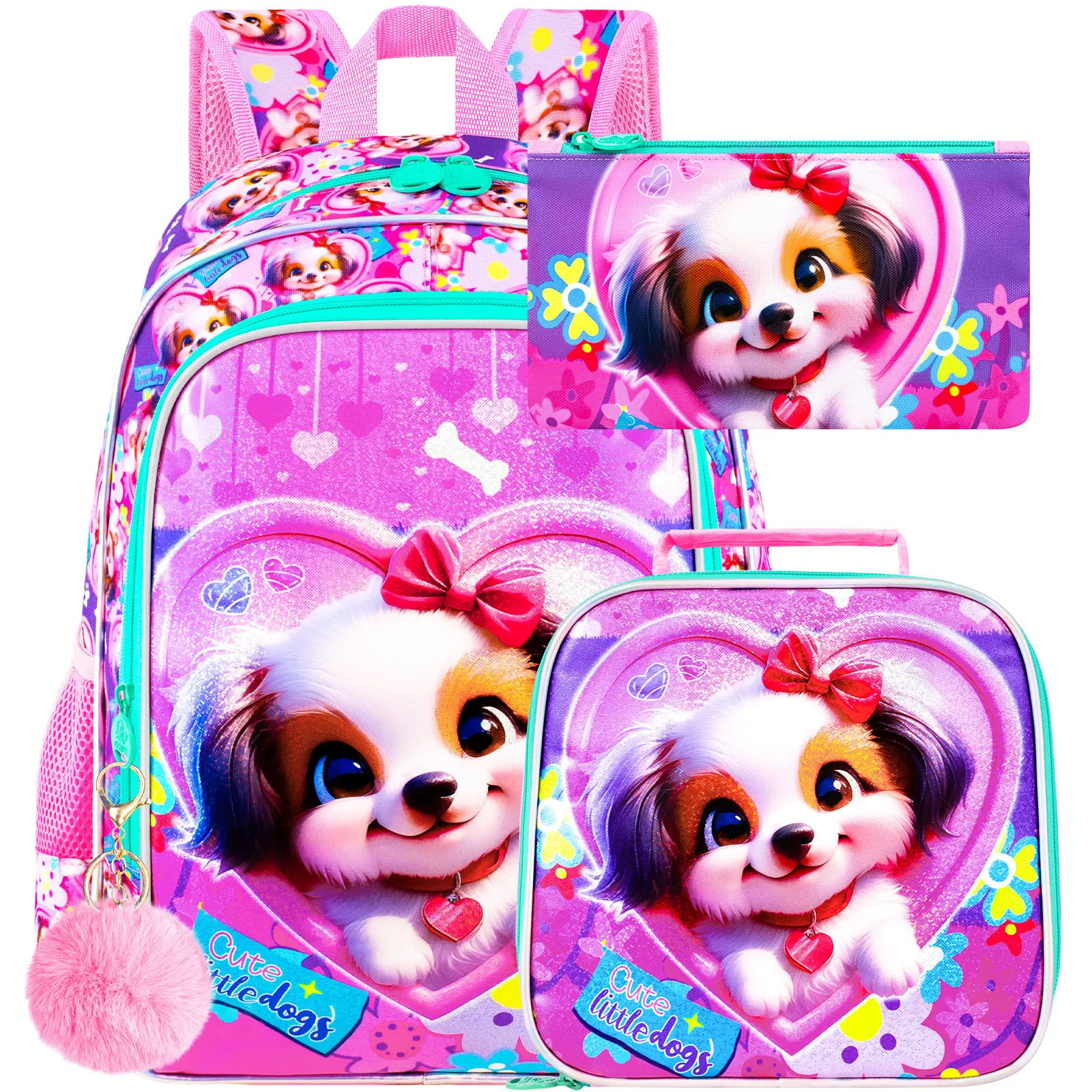 lot-de-3-sacs-a-dos-pour-filles-motif-chien-ensemble-cartable-resistant-a-l'eau-pour-enfants-avec-boite-a-lunch-sac-d'ecole-mignon-pour-tout-petits-et-enfants-d'age-prescolaire-chien-cœur