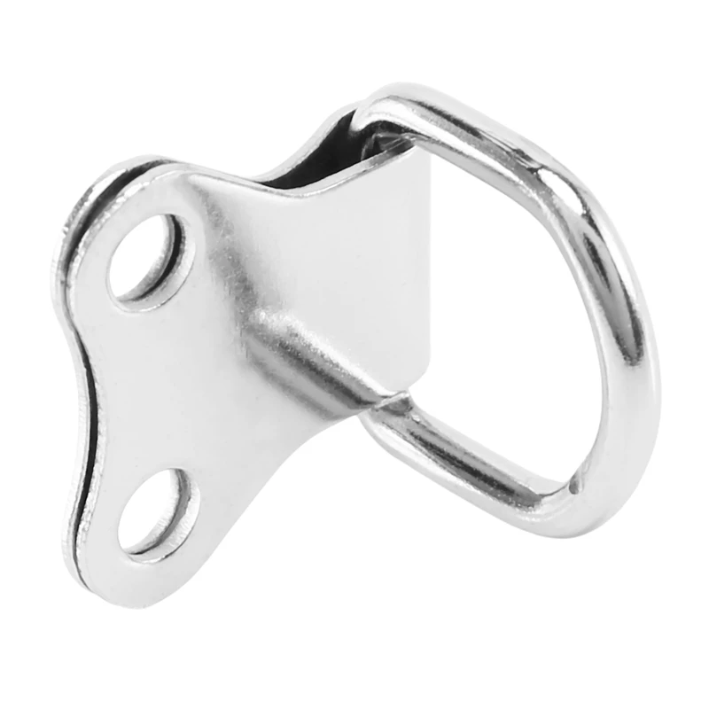 25 Pcs D-Ring Picture Frame Hanging Hooks Double Hole Hangers With Screws Silver