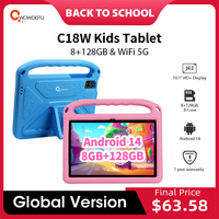 CWOWDEFU C18W Kids Tablet 8GB 128GB A523 Octa Core 10.1 HD+ Display 6000mAh WIFI-5G Android 14 Tablets for Children Girls 2024