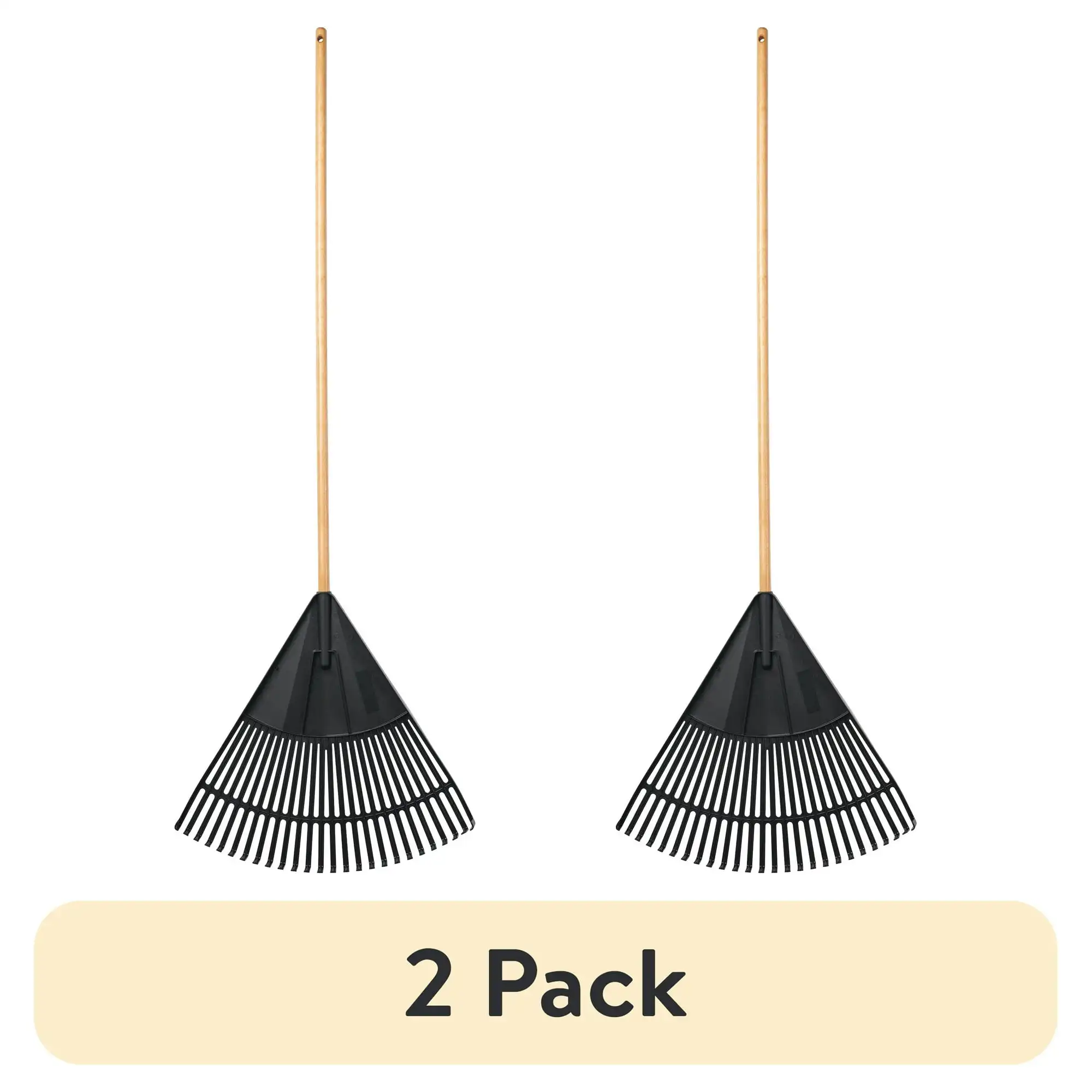 

(2 pack) Expert Gardener, 24-inch Wood and Poly Leaf Rake