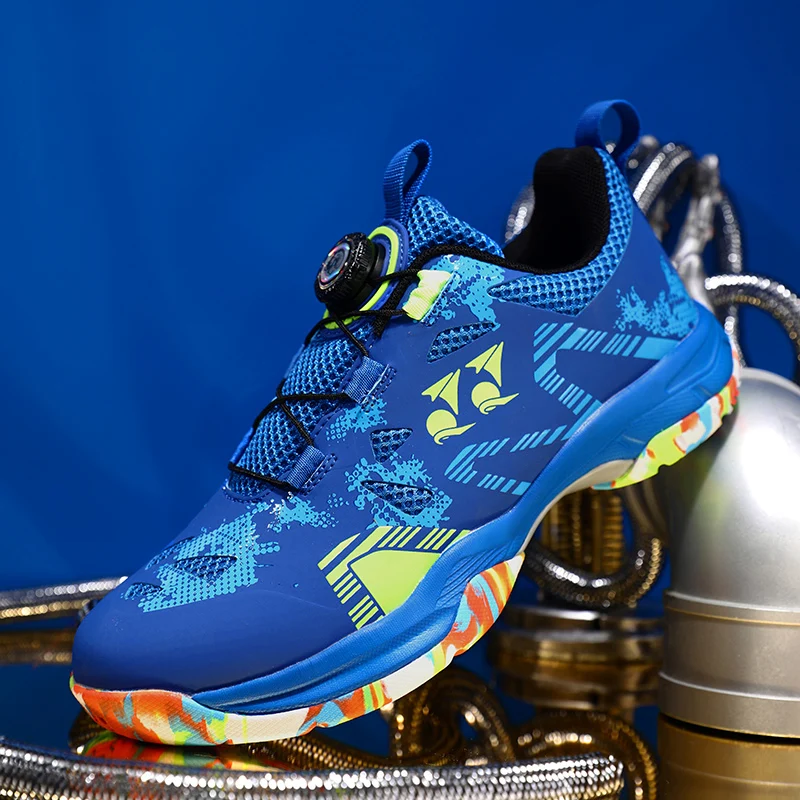 

2025 New Badminton Sneakers for Men Non Slip Badminton Footwear Quick Lacing Badminton Shoes Shock-Absorbant Outdoor Sneakers