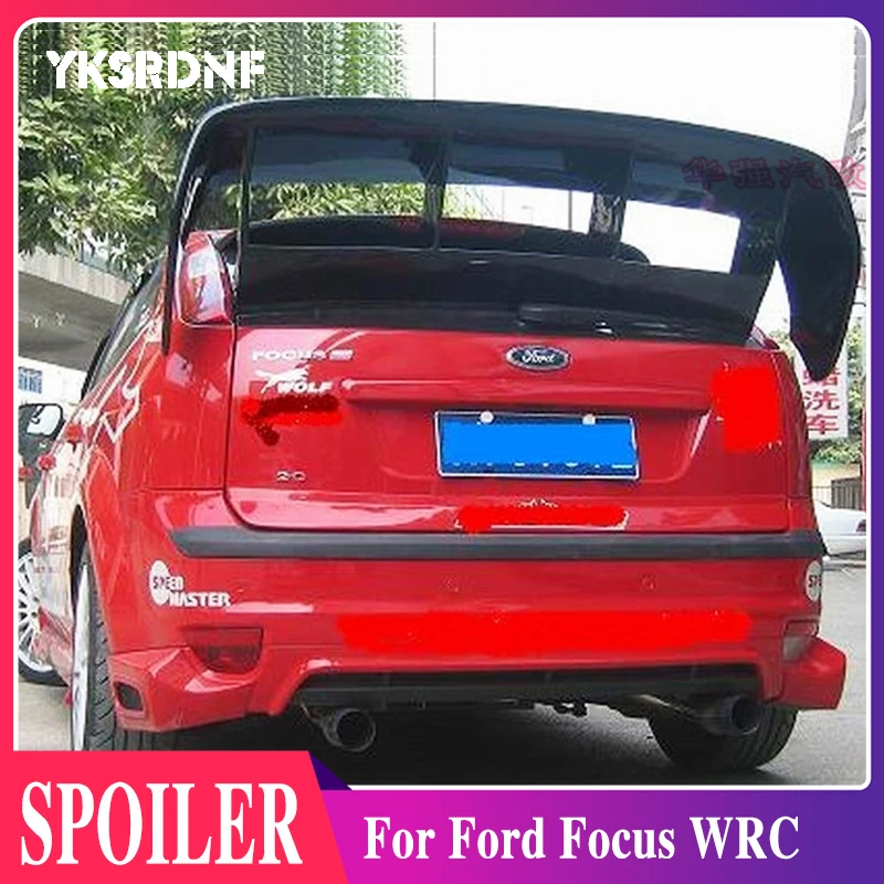 Fit For Ford Focus WRC Style Car Spoiler 2005-2007 Modified FRP Fiber Rear Wing Trunk Lip Spoilers Car Tail Wing Decoration