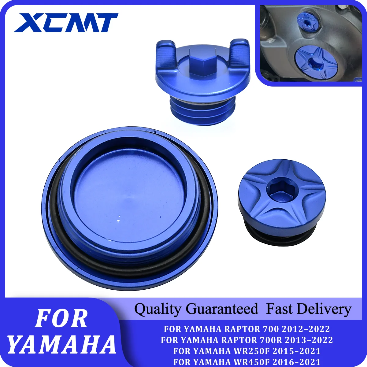 

CNC Engine Timing Cover Cap Plug Set For YAMAHA RAPTOR 700 700R YFZ450R YFZ450X YFZ 450R 450X YZ WR 250F 250FX 450F 09-21 2020