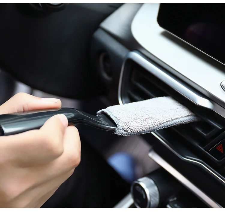 Double-Sided Car Air Conditioning Air Outlet Cleaning Brush Soft Brush Dust Removal Brush Interior Accessories Cleaning Tools