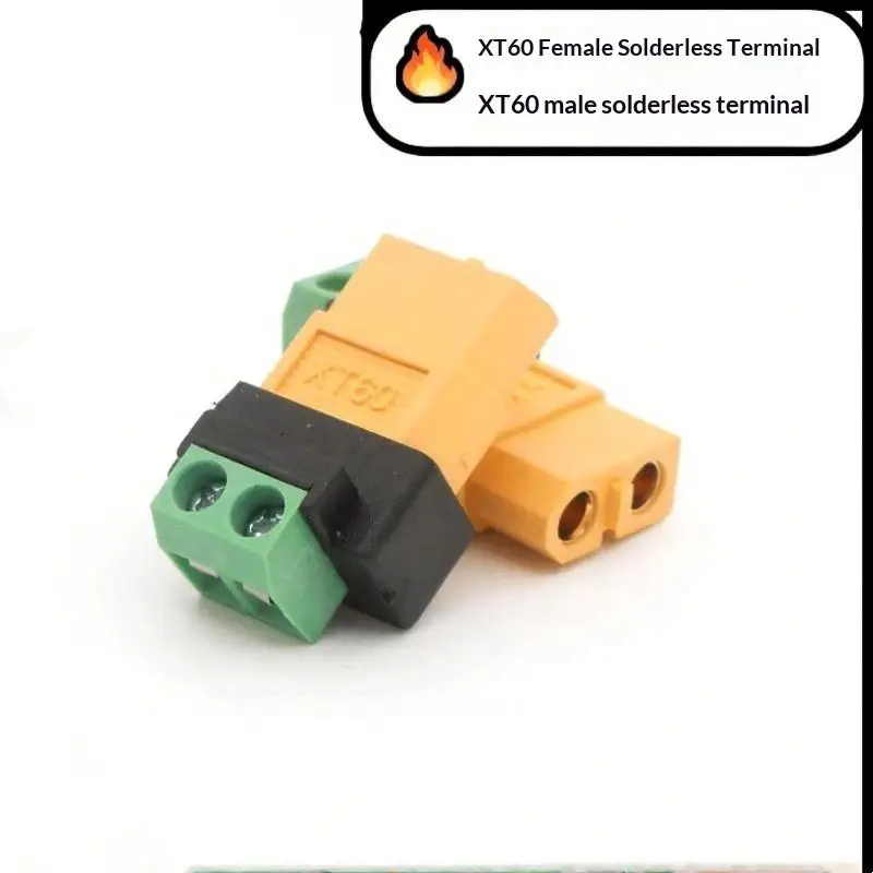 XT60 Solderless Connector Male/Female To 2Pin Screw Terminal Adapter Portable XT60  Connector Power Plug For RC Planes