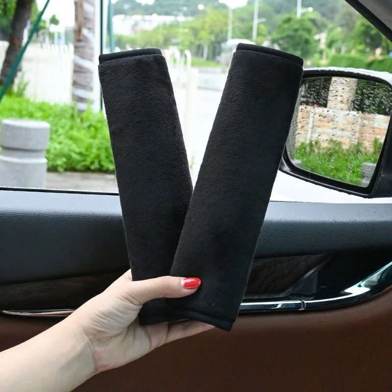 Simple Car Seat Belt Shoulder Guard Lengthened Men's & Women's Shoulder Guard Soft Plush Protective Cover Car Interior Supplies