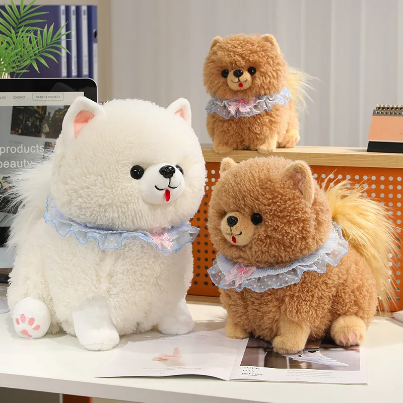 

Lifelike Fluffy Pomeranian Plush Toy Simulation Stuffed Animals Cute Pets High Quality Puppy Plushies Doll Model for Girls Gifts
