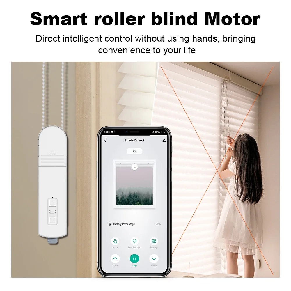 Zigbee Smart DIY Motorized Roller Blinds/Shades Drive Solar Panel Motor Support Smart Life Voice Control Alexa Google Home Alice