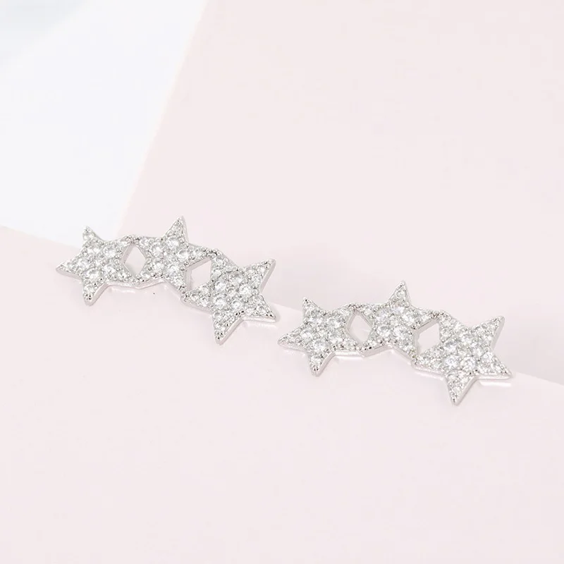 العصرية نجمة صغيرة الزنمة اللولب الأذن ثقب الفص أقراط للنساء داينتي روك الأذن الغضروف قرط الاذن المرصع مجوهرات للبنات