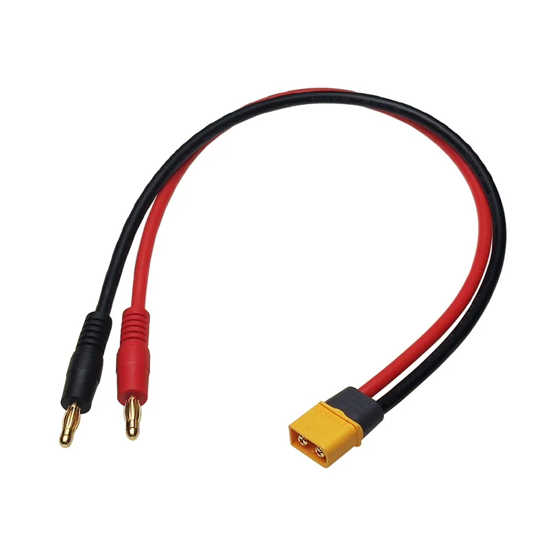 XT60H Male Female Connector Plug to 4mm Banana Plugs Battery Charge Lead Adapter Cable for RC Helicopter Quadcopter Lipo Battery