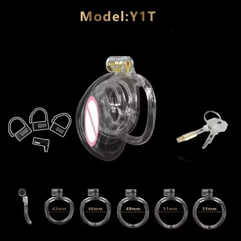 2024 ใหม่สีชมพู ABS เรซิ่น Clitoral หีชาย Chastity CAGE อุปกรณ์ 4 แหวนอวัยวะเพศชายอาจเกิดขึ้น Lockcock BDSM Sex ของเล่นสําหรับผู้ชาย Femboy 18 +