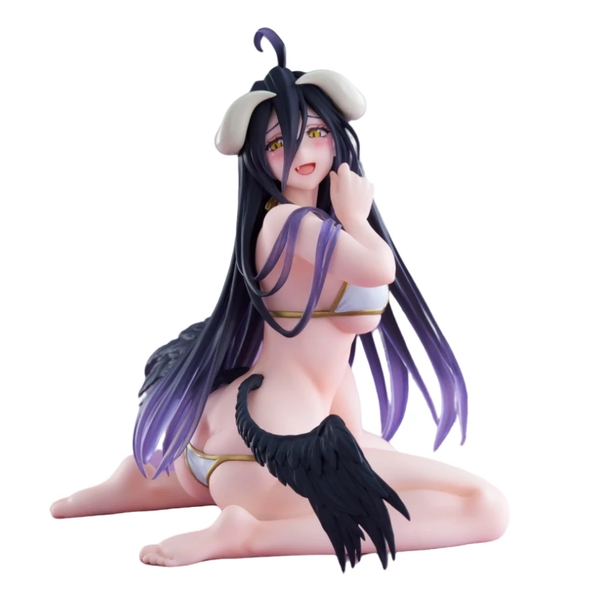 13CM Overlord Albedo Desktop Cute Bunny girl figure PVC Action Anime Figure Model Collection Figurine Decoration Toys Kids Gift