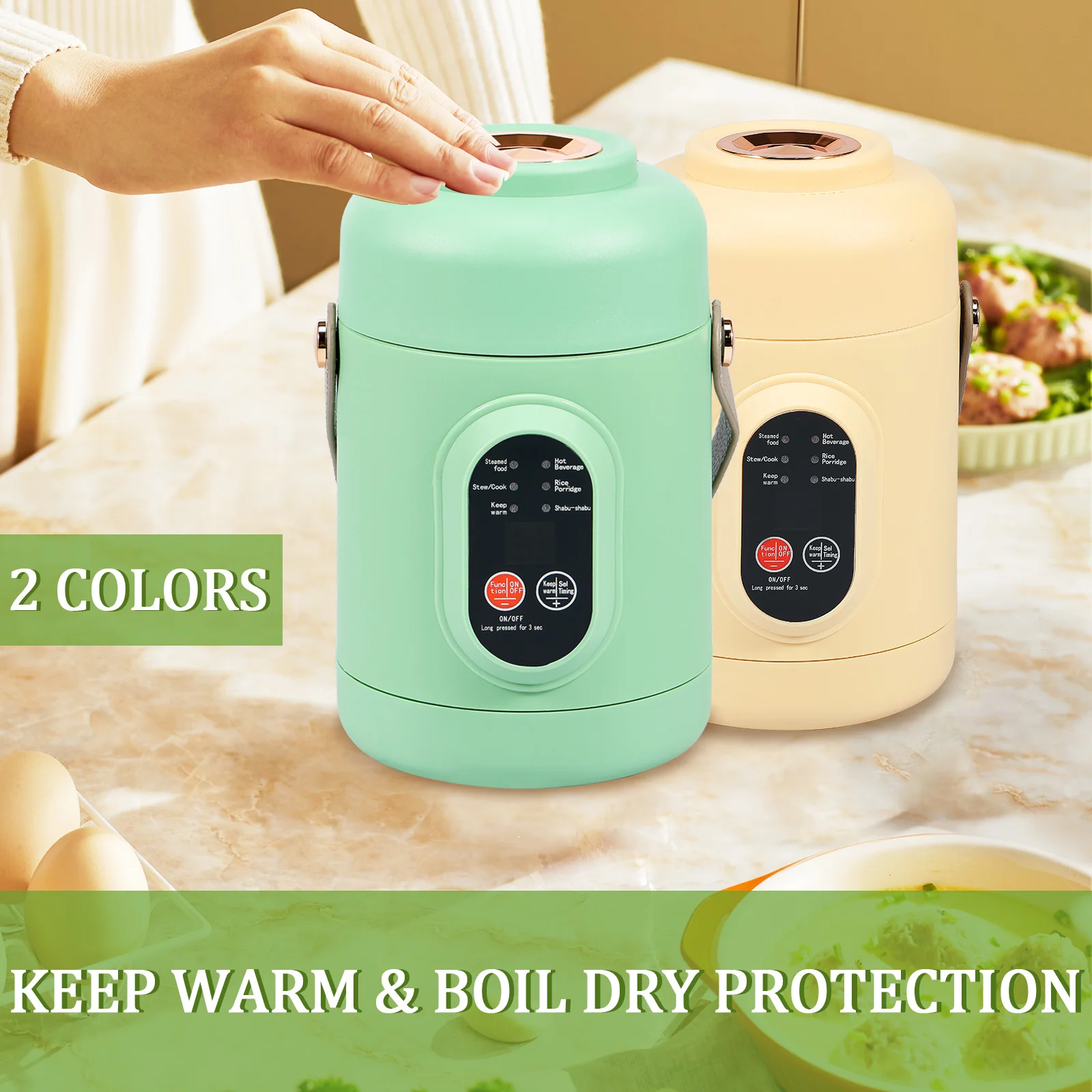 Non-Stick Mini Hot Water Heater with Temperature Control Multi-Function Small Electric Kettle Safe Personal Health Stew Pot for