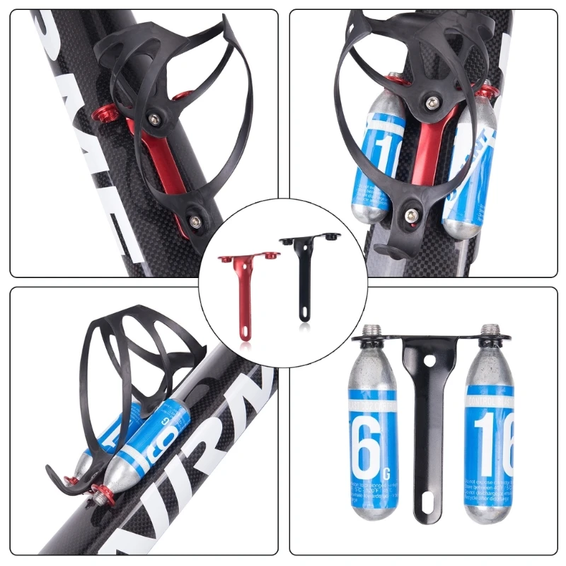 

242F CO2 Cartridges Holder Bracket Mountain Bike Inflating Cartridges Holder Cage Mount Water Bottle Cage Mount for Road Bike