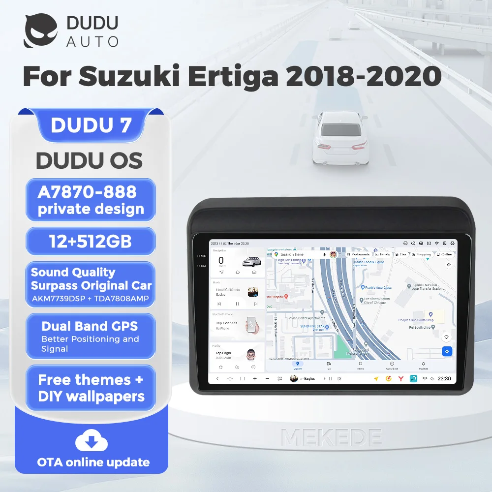 DUDU7 A7870 8Core 12+512G GPS DSP 2Din Android 13 Car Radio Stereo Player For Suzuki Ertiga 2018-2020