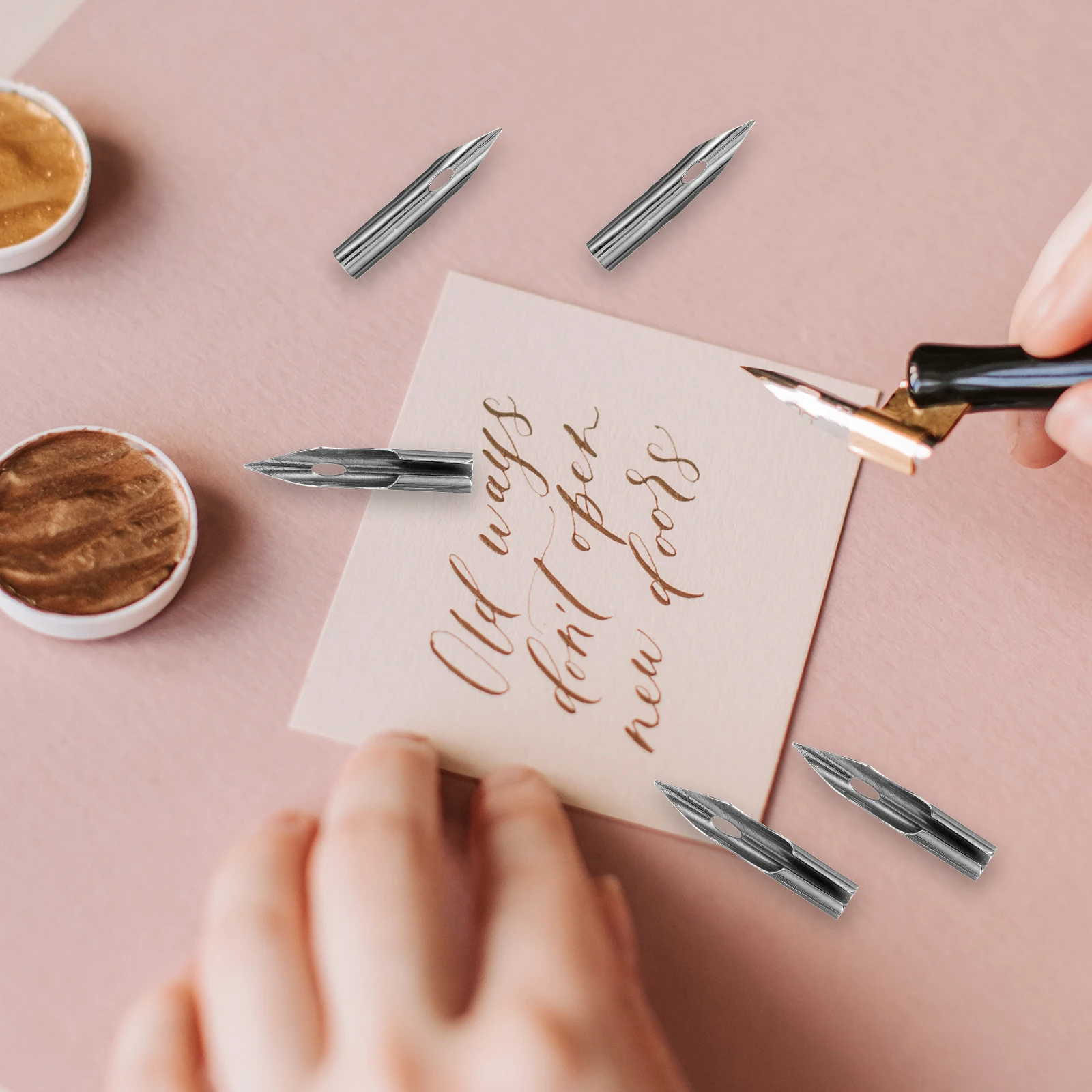 

30Pcs Calligraphy Fountain Pen Nibs Replacement Smooth Writing Tips Suitable for Students Artists Calligraphy Practice