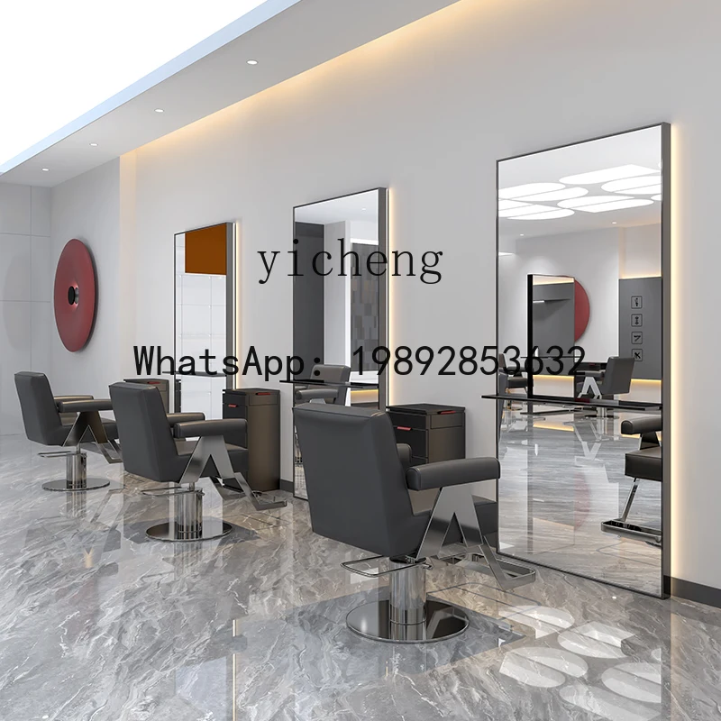 MM  salon hair salon mirror table single and double-sided hair cutting floor mirror hair salon special high-end barber