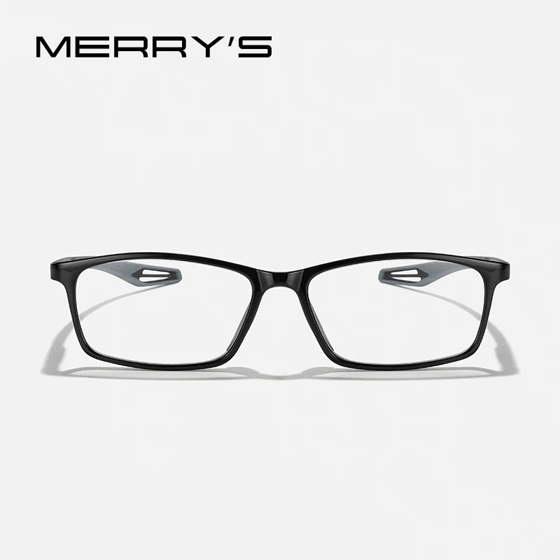 MERRYS DESIGN Men Sport Glasses Frames TR90 Eyewear Outdoor Sports Rectangle Glasses Frame Myopia Prescription Eyeglasses S2522