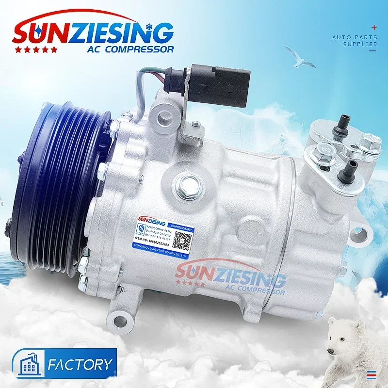 For Volkswagen Gol Polo Saveiro Skoda Fabia Sd6V12 Ac Compressor 5U 0820803 F 6Rf 820803 C 6R 0820803 B