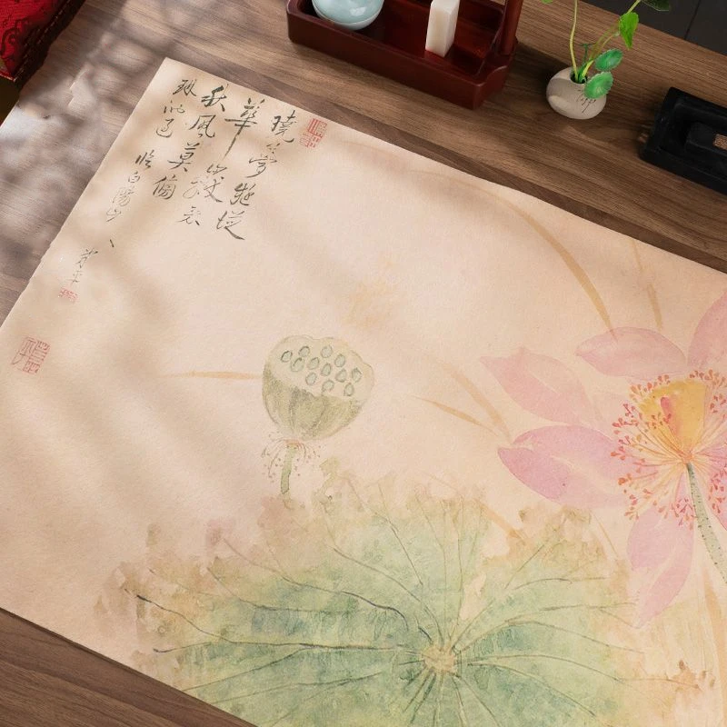 Chinese Painting Felt Pads Soft Chinese Style Calligraphy Fiber Felt Creative Ancient Style Writing Painting Felt Table Cloth