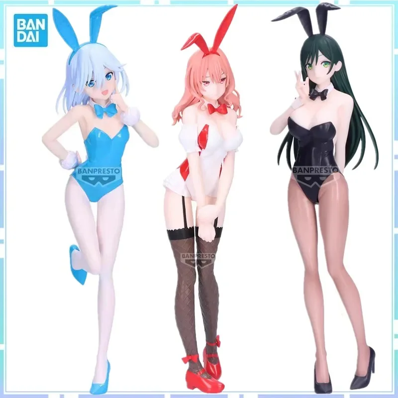 

In stock Bandai Original Banpresto Anime Tying The Knot with An Amagami Asahi Yae Figure Bunny Character Action Model Toy Gift