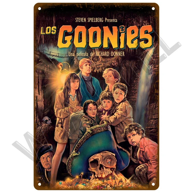 علامة قصدير عتيقة للأفلام ، ديكور جداري معدني جمالي لغرفة المعيشة ، ملصق أفلام ديكورية للسينما