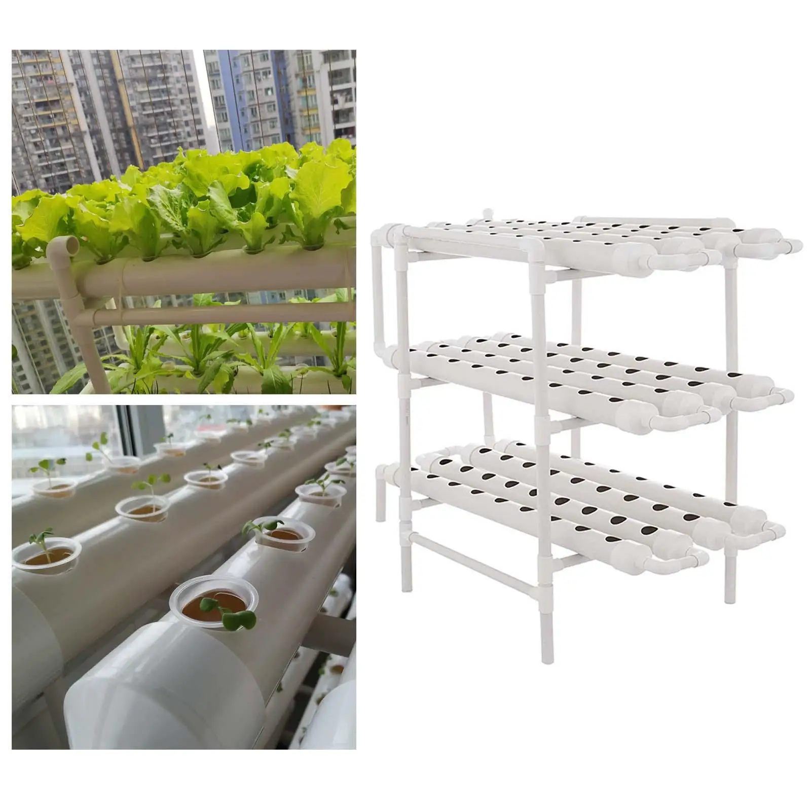 Hydroponic Grow Kit Efficient Irrigation Garden Planter Germinating Container High Yield Garden Planting System with Water Pump