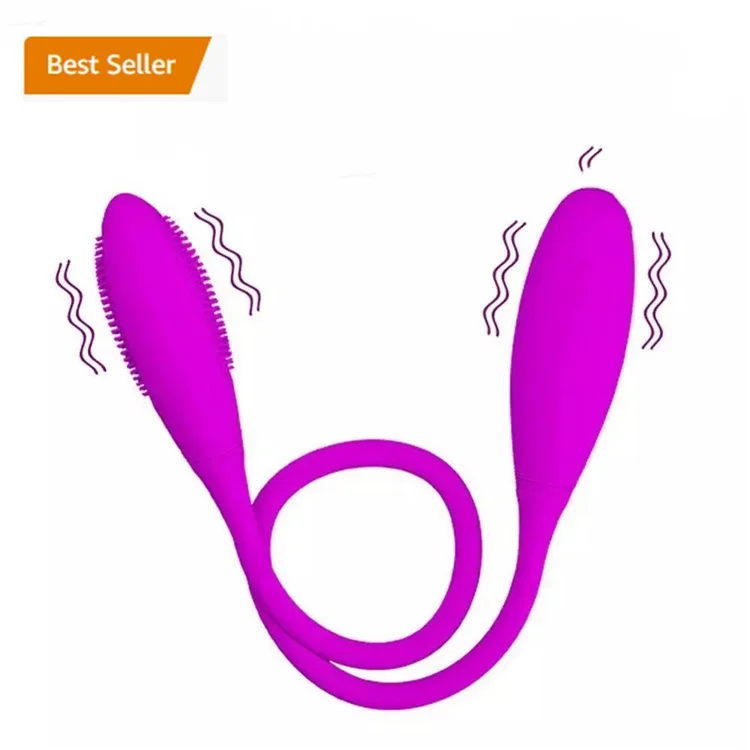 Electric Funny G-String USB Charger Finger Massager Power Rabbit Purple Double Bullet Vibrator