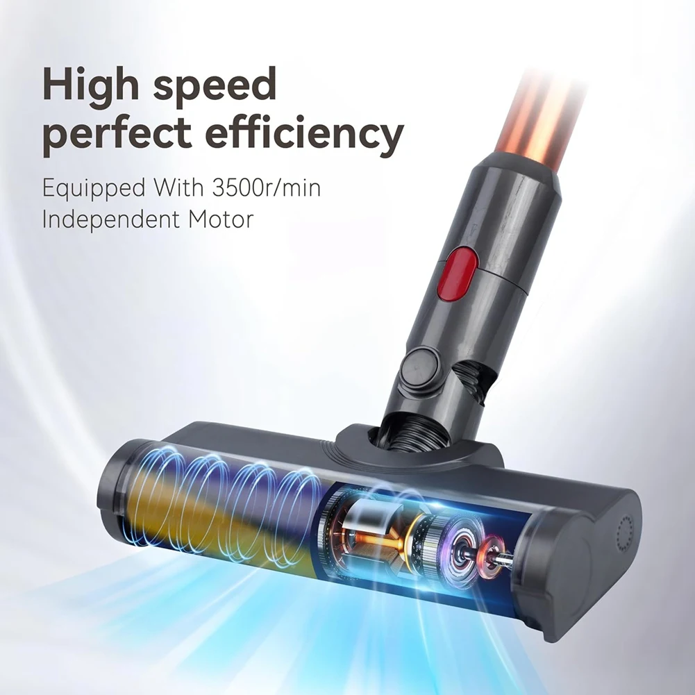 For Dyson V7 V8 V10 V11 V15 Vacuum Cleaner Floor Nozzle Brush Head with LED, Illuminates Hidden Dust for Hard Floors