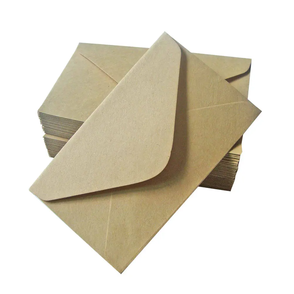40Pcs Kraft Paper Envelopes Wedding Invitation Cards Elegant Simple Design for Anniversary Baby Shower Graduation Quinceanera