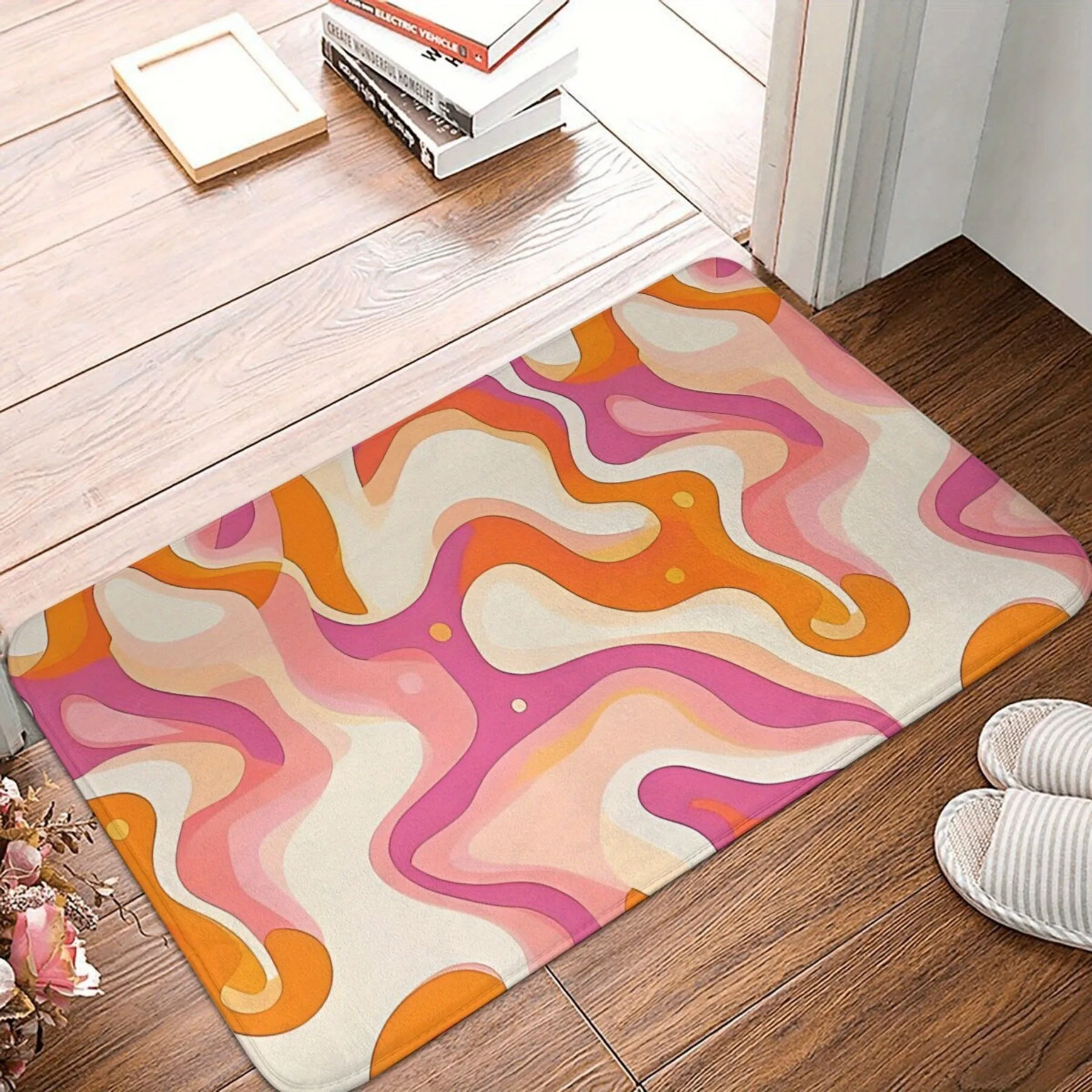 

1PC POP Arts Pattern Kitchen Rugs Non-Slip Home Door Mats Pop design Bathroom Rugs Bath Mat Carpet for Home Sink Laundry Decor