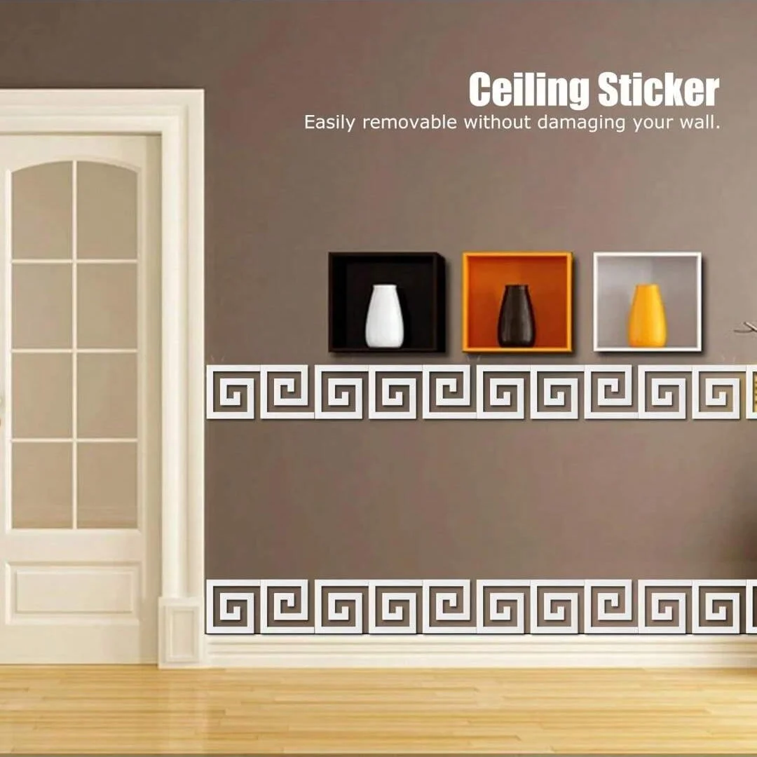 10pcs 10x10cm Set Of Self-Adhesive Mirror Stickers For Home Decor Perfect For Living Room, Bedroom, Cabinet Edges & Windows