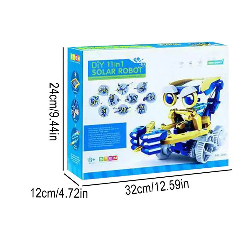 Kids Robots Solar Powered STEM Learning Kits Engineering Building Block Kit Children's Robot Science Toys Building Experiment To