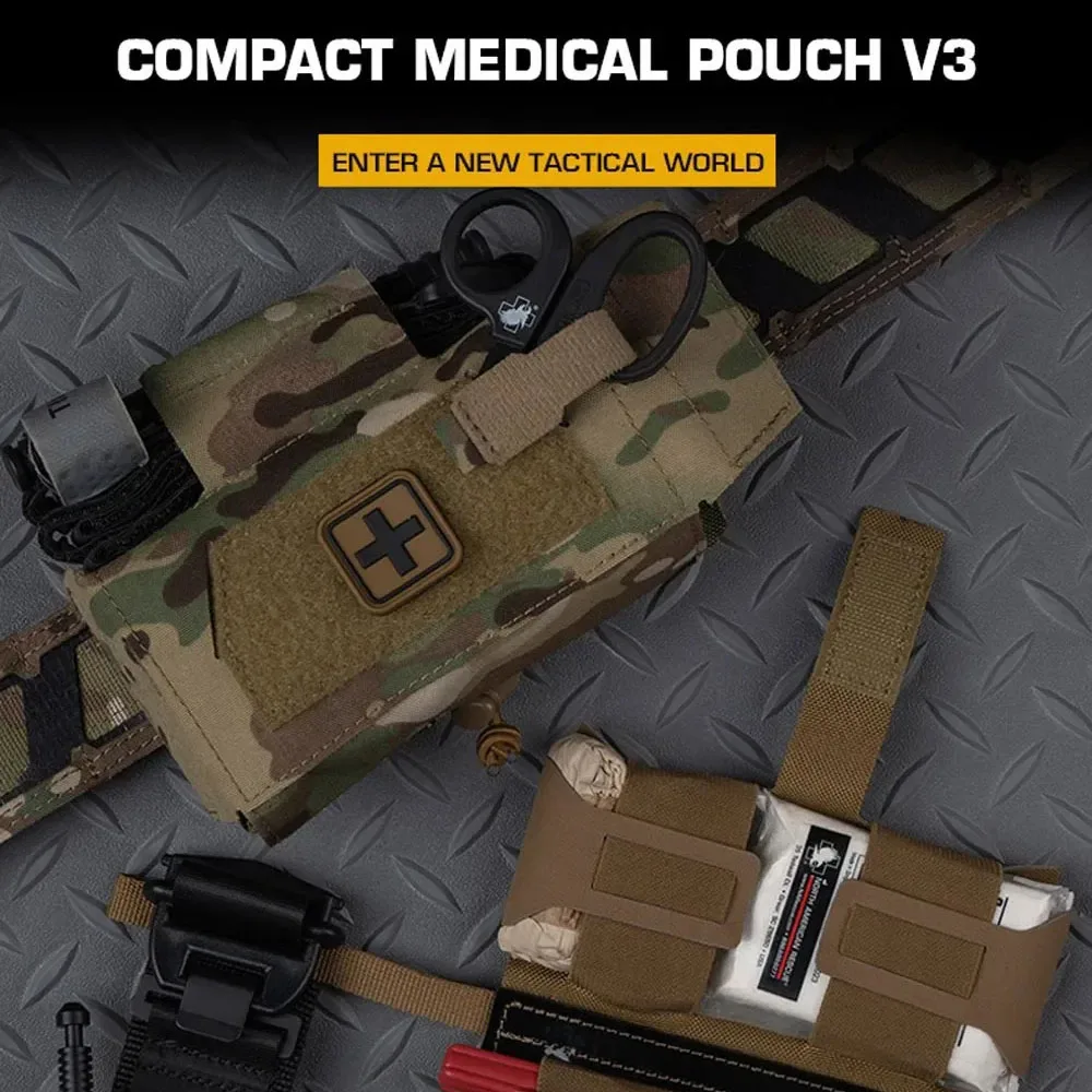 

Компактная медицинская сумка V3, тактическая медицинская сумка Molle, аптечка первой помощи MD2, сумка IFAK для охоты, поясная сумка для крепления на плечевой платформе