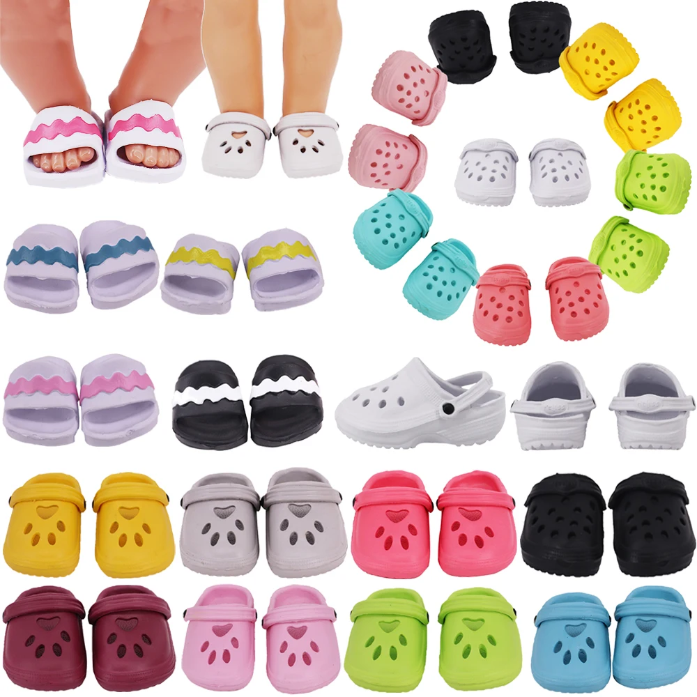 Doll Shoes Summer Beach Sandal For 18Inch American Doll&43Cm Reborn Baby Doll Clothing Accessories,Our Generation Girl Toys Gift