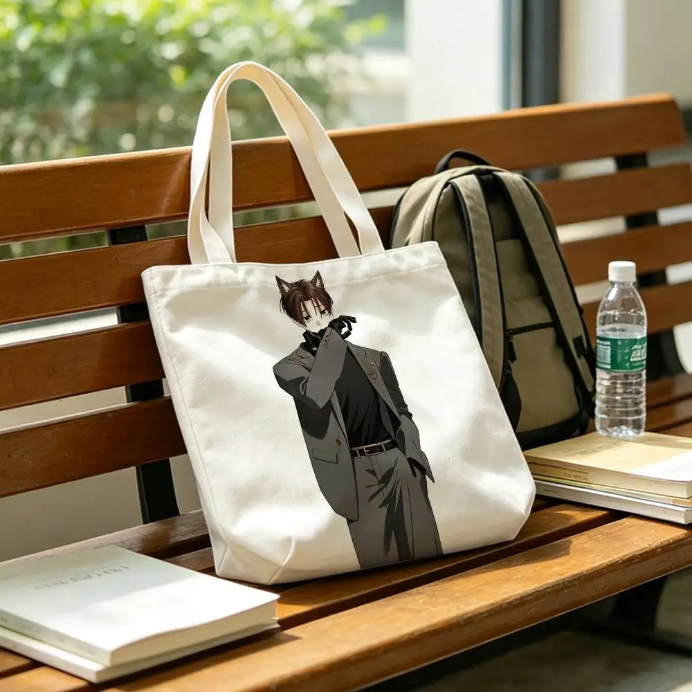Anime M-Milky S-Subway Kurt Max Large Capacity Cotton Polyester Shoulder Tote Bag Zipper Handbag for Shopping Daily