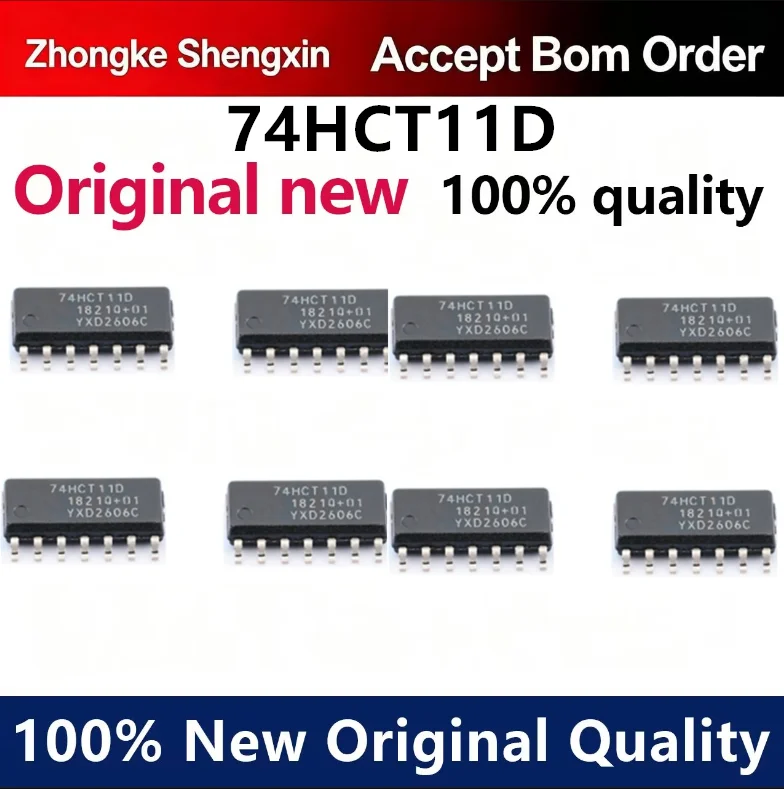 （5pcs-10pcs）New imported 74HCT11D SOIC-14 hexagonal inverter chip with original packaging