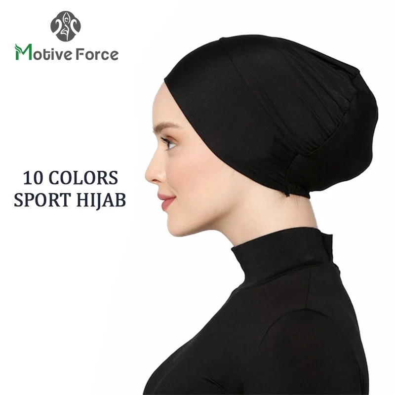 Islamic Black Sport Modal Hijab Undercap Muslim Abaya Hijabs For Woman Abayas Jersey Turbans Turban Instant Head Wrap Women Cap