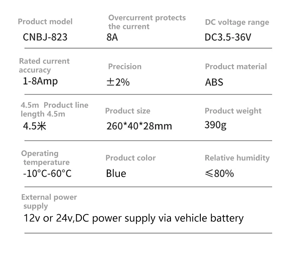 1-częściowy niebieski samochodowy tester obwodów elektrycznych ABS do wszystkich systemów elektrycznych 3,5-36 V do pickupów, motocykli ze światłem