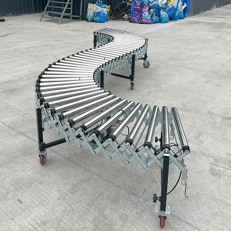 pmt1Portable V Belt Roller Conveyor for Express Warehouse Modular Package Hot sales