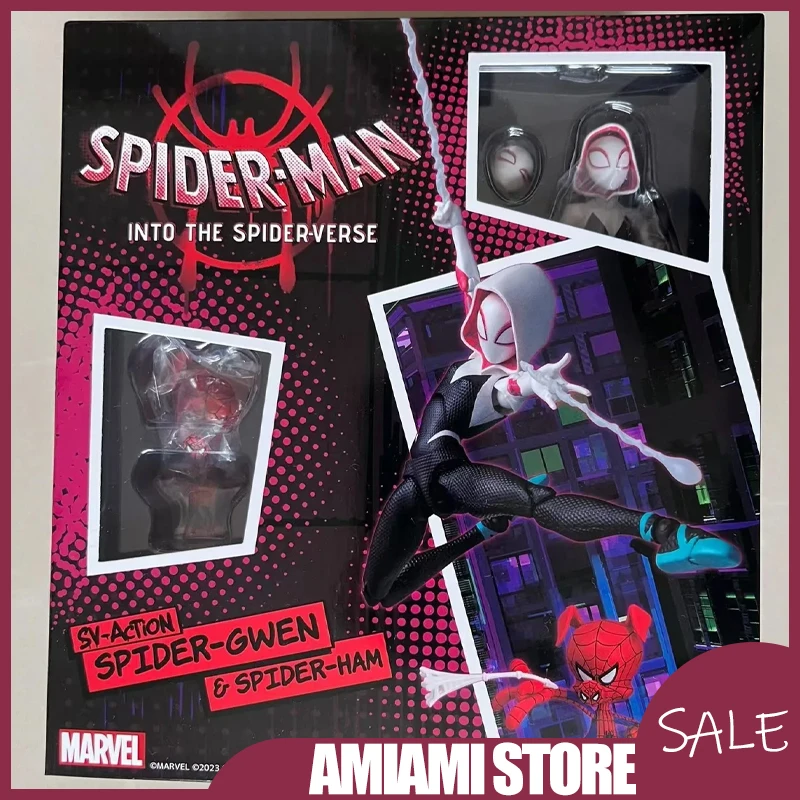 

14cm Spider Man Into The Spider Verse Figure Gwen Stacy Pig Sentinel Movable Joints Boxed Model Birthday Christmas Gifts Toys