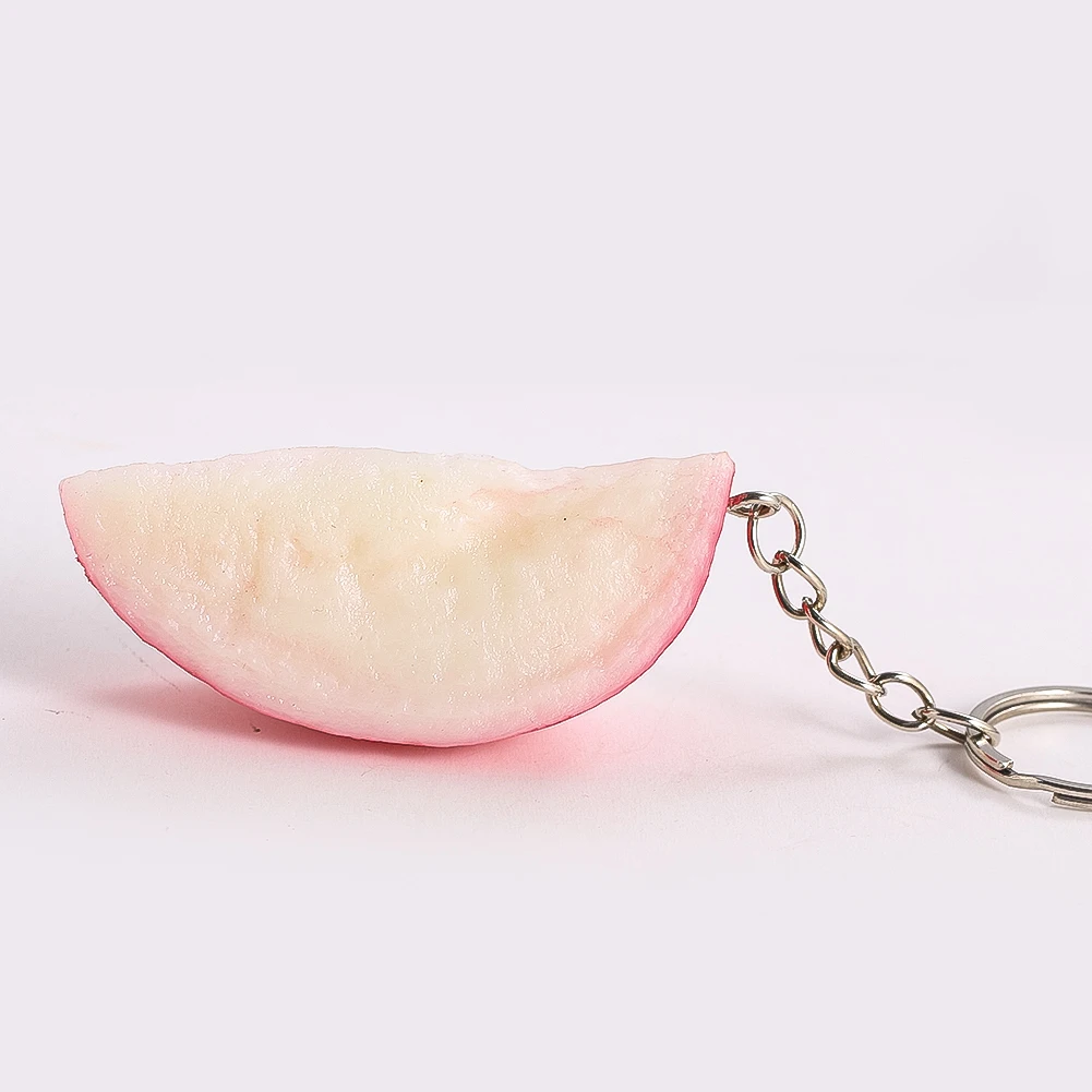 

Fun Simulation Fruit Keychain PVC Apple Petal Model Pendant Bag Pendant Decoration Shooting Props Men and Women Small Gifts
