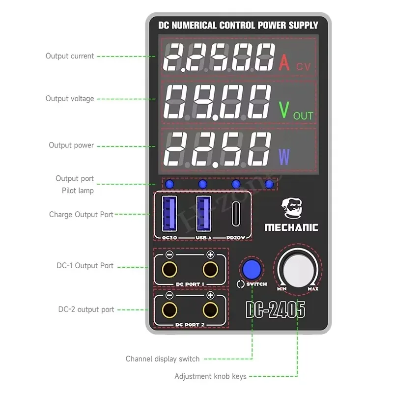 

Promotional Various Durable Using Intelligent Temperature Control Heat Dissipation Dc Digital Power Supply