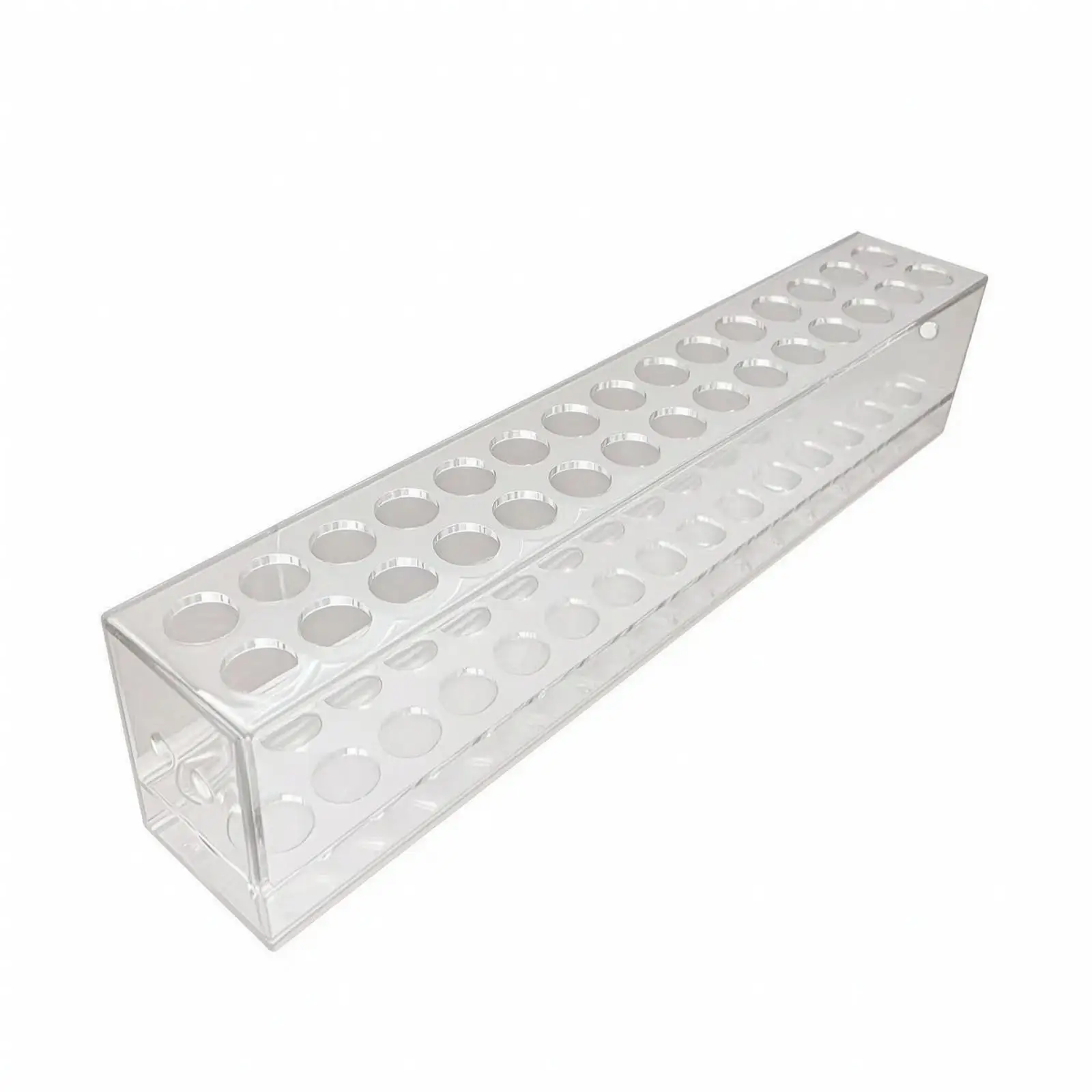 Stepped Pen Holder Clear Tiered Display Stand Space-Saving for Desk, Artists