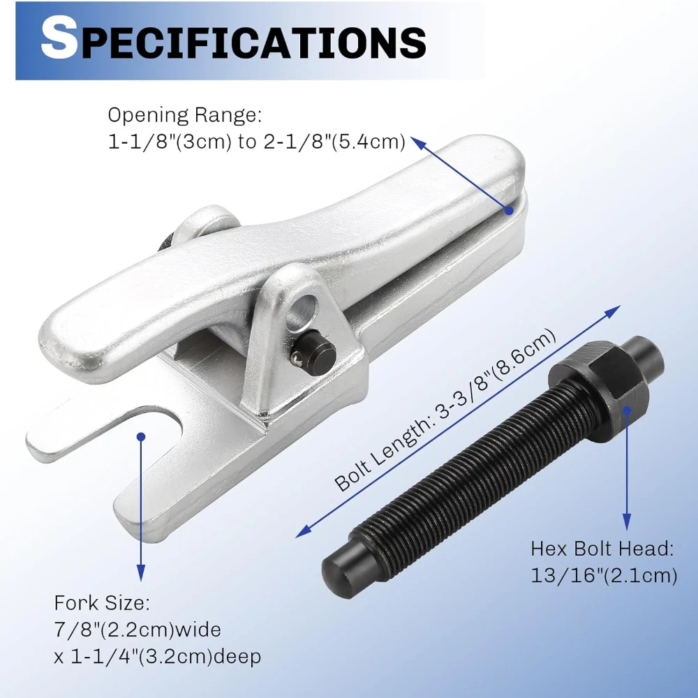 Universal Ball Joint Separator Remover Tool for Separating Arms, Tie Rods, and Ball Joints