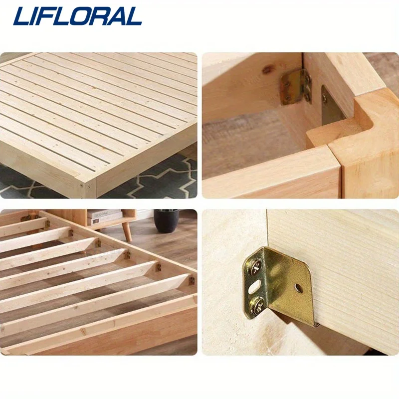 

10pcs Bed Hinge Bed Corner Metal Bracket Furniture Fixed Thick Support Hanging Corner Closed Hinge Hardware Accessories