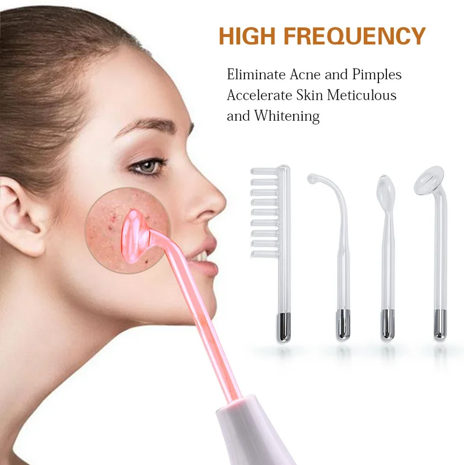 Replacement Electrotherapy Wand Glass Tube for High Frequency  Electrode Neon Tube Acne Spot Remover Skin Facial Care Massager