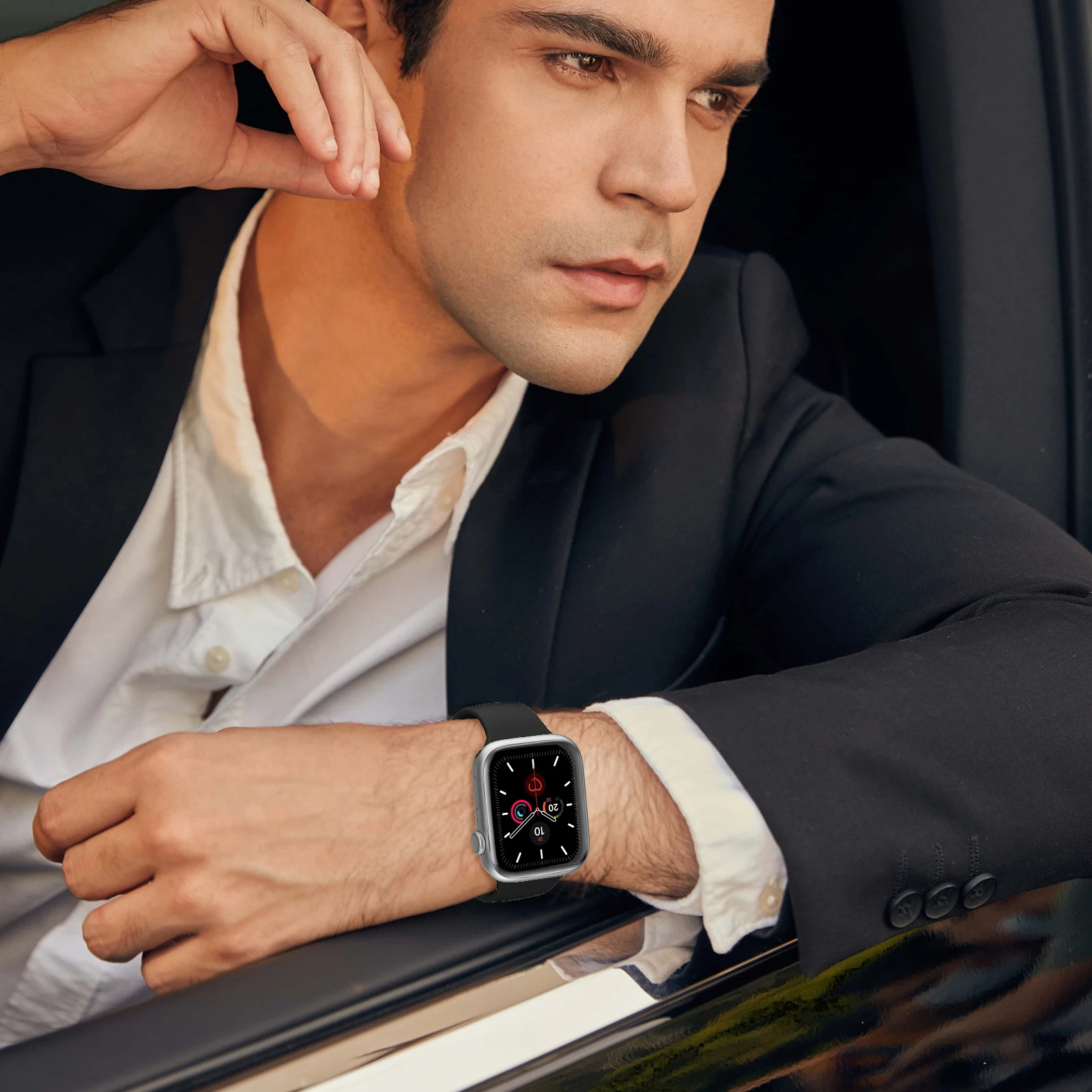 Apple Watch用シリコンバンド 44mm 45mm 40mm 41mm 42-38mm 45mm スポーツブレスレット iWatchシリーズ 10 9 8 7 6 5 4 3 SE 9 Ultra 2対応