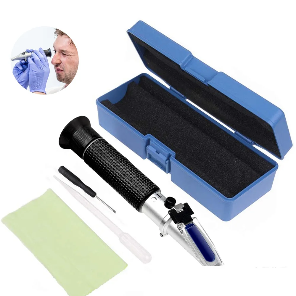 Vodka Whisky Alcoholmeter In Box Hand Refractometer Wine Beer Alcoholmeter Tester Concentration Meter